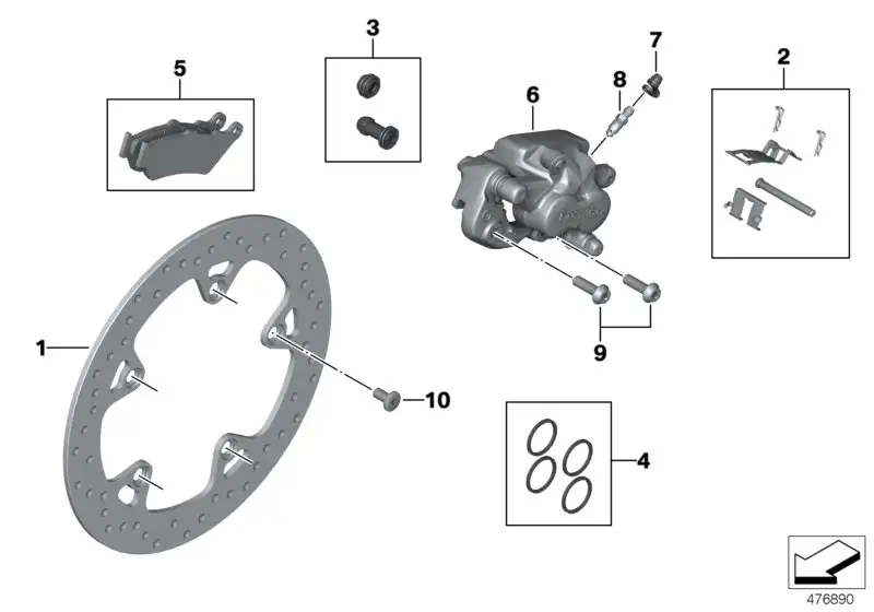 BMW Bremssattel hinten K50 K51 K52 K53 K54 34218535160
