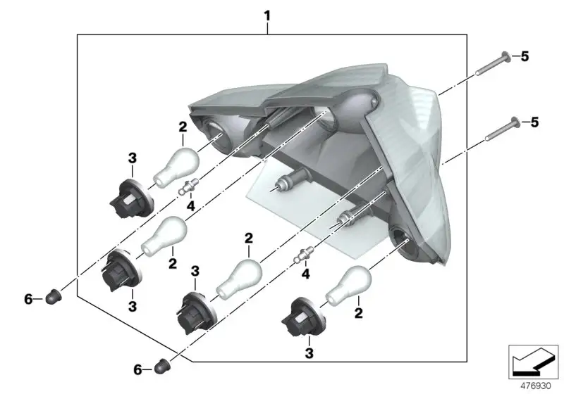 BMW Heckleuchte mit Blinker K44 63217688636