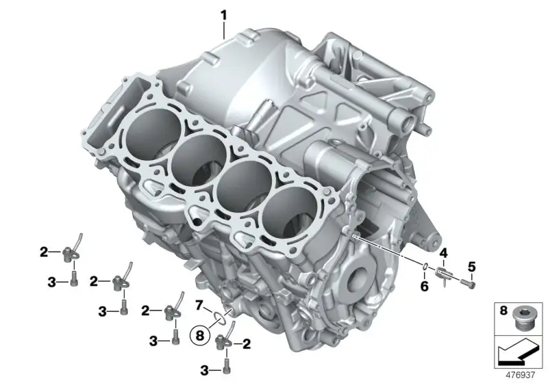 BMW Motorgehäuse K42 K46 K47 K49 11008561534