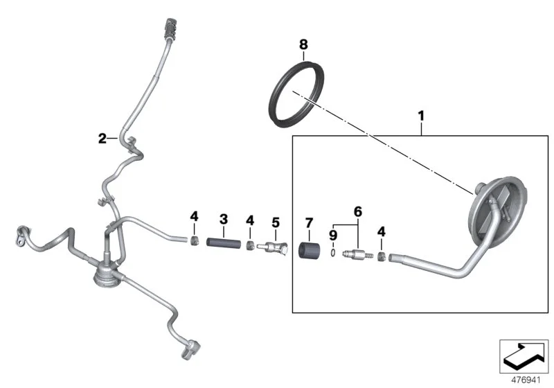 BMW Schnellkupplung K25 K25H K26 K28 K29 K30 K41 R21 R21A R22 R28 13537700800