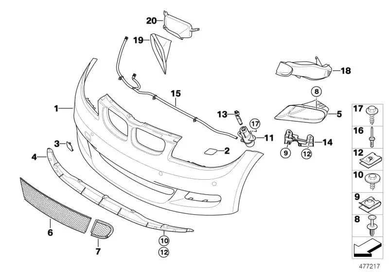 BMW Halter links E81 E82 E87 E88 51647836703 - 1er E81, 1er E87,