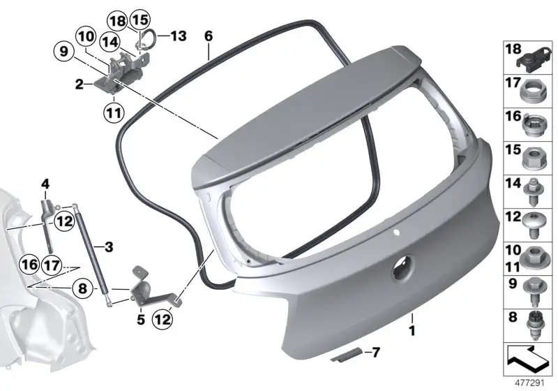 BMW Sechskantmutter F20 F21 F31 51247161070 - Bildposition 17
