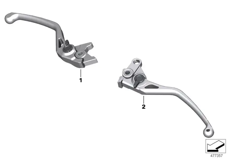 BMW Handbremshebel gefräst K21 K22 K23 K32 K33 77228355204