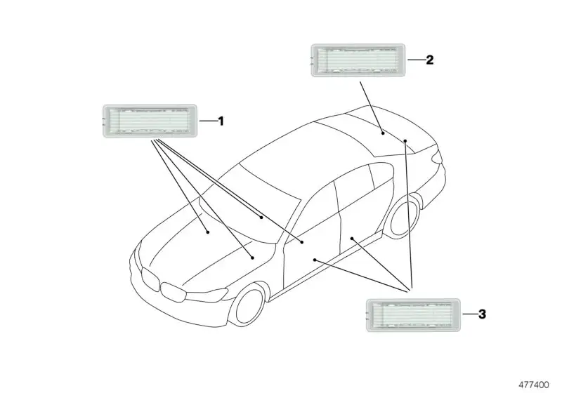 BMW Innenleuchte LED F91 F92 F93 G11 G12 G14 G15 63319366102 - 7e
