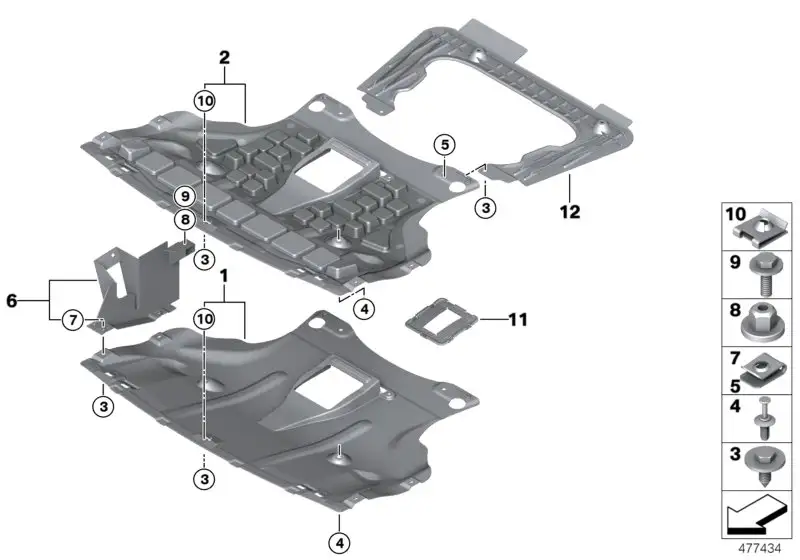 BMW Motorraumabschirmung vorn E83 51713400041