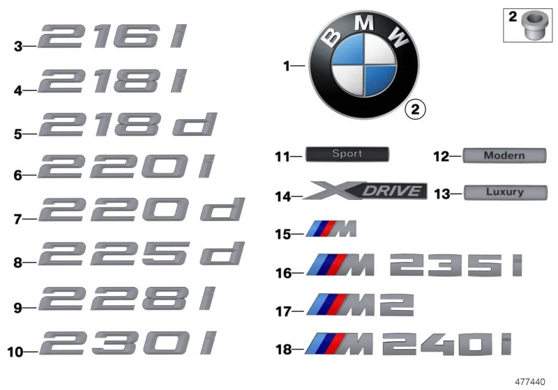 BMW Plakette E46 E90 F22 F23 F30 F31 F32 F33 F36 F45 F46 F80 F83 F87 F87N K18 K19 K51 K73 51148219237