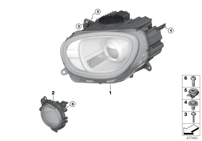 BMW Scheinwerfer LED links F60 63117441313