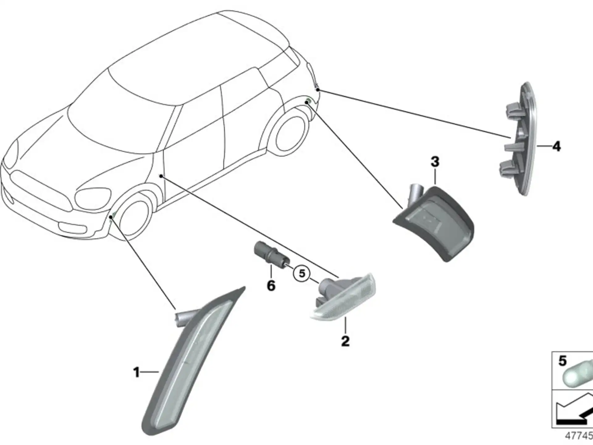 BMW Zusatzblinkleuchte links F60 63137406369