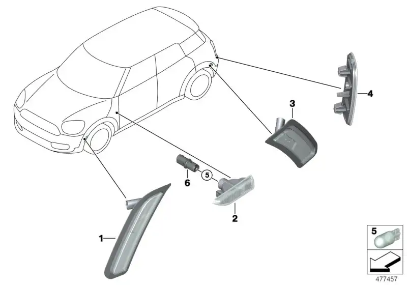 BMW Zusatzblinkleuchte links F60 63137406369
