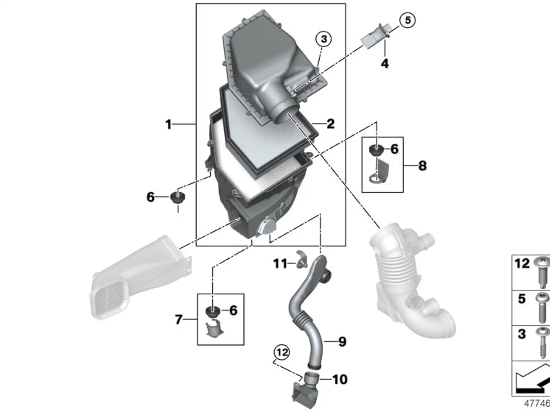 BMW Luftfiltereinsatz G01 G02 G05 G14 G15 G30 G31 G32 13718691835