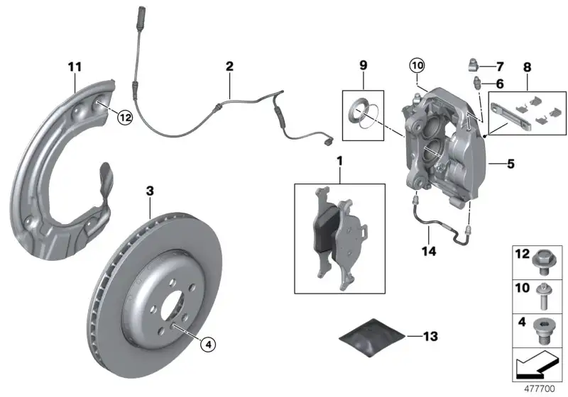 BMW Dichtungssatz Bremssattel G01 G02 G05 G06 G11 G12 G20 G21 G30