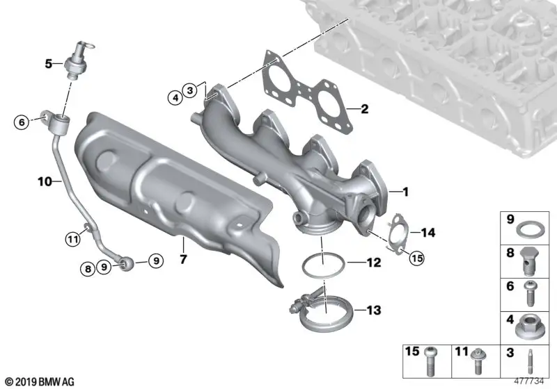 BMW Rohr Abgasdruck F10 F11 F20 F21 F22 F23 F25 F26 F30 F31 F32 F