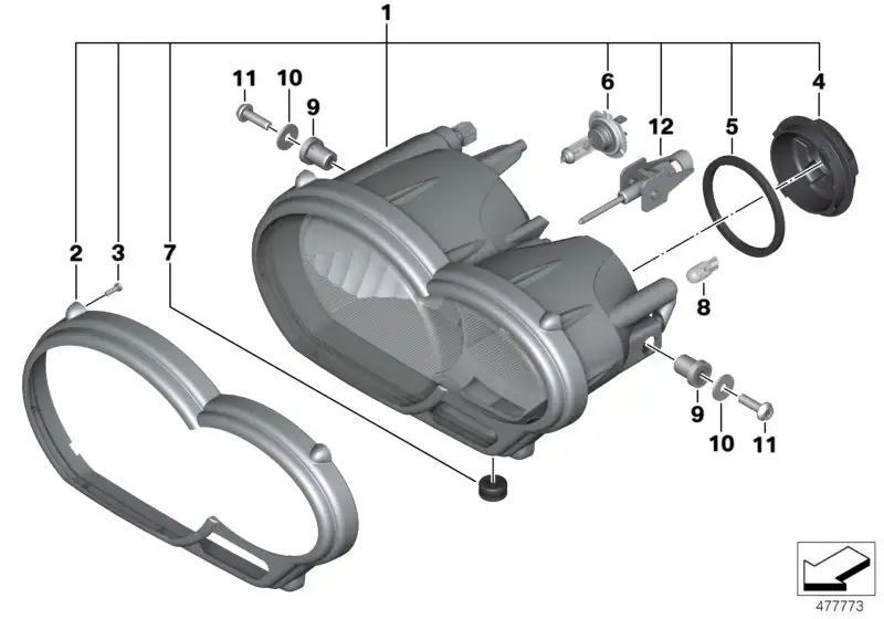 BMW Scheinwerfer 63128527540