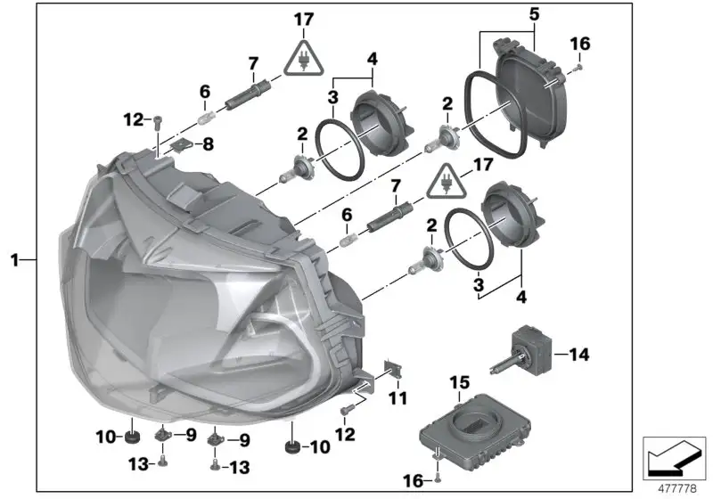 BMW Xenon-Scheinwerfer K44 63127701740