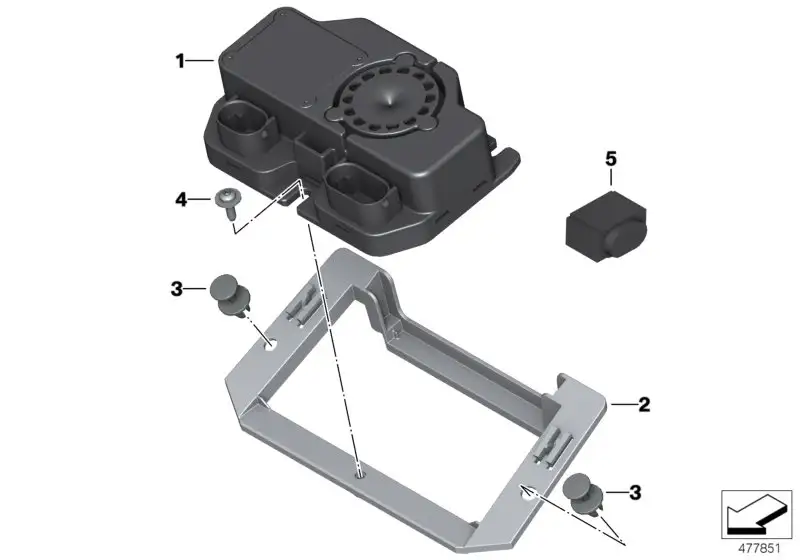 BMW Halter K46 K47 65758524382