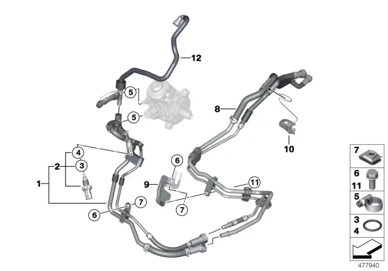 BMW Kraftstoffleitung R55 R56 R57 R58 R59 R60 R61 13537823549