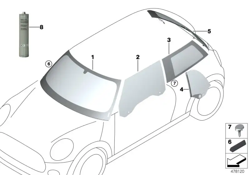 BMW Abdeckung Frontscheibe oben F55 F57 51317422806
