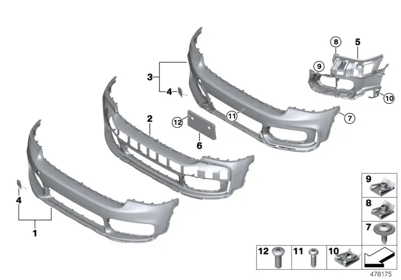 BMW Klappe Abschleppöse grundiert F60 51117478629