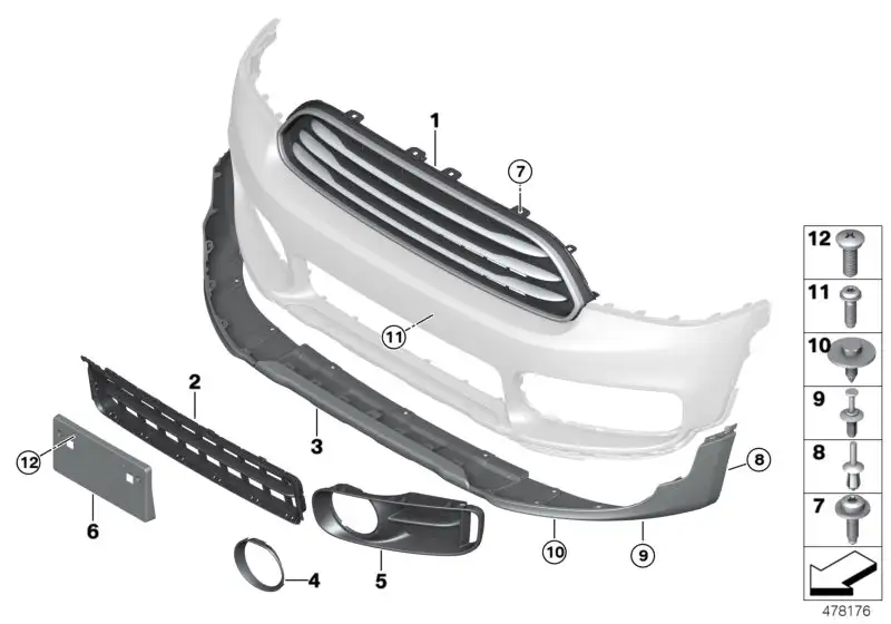 BMW Zierring Bugleuchte rechts 51117405388 - Bildposition 04