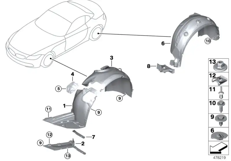 BMW Abdeckung rechts E89 51717199460 - Bildposition 02