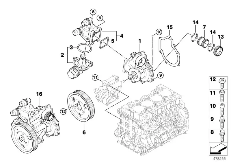 BMW Wasserpumpe E46 E60 E81 E82 E83 E84 E85 E87 E88 E90 E91 E92 E