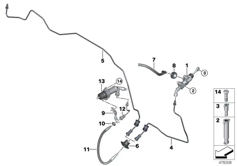 BMW Bolzen Geberzylinder 35006885867 - Bildposition 03