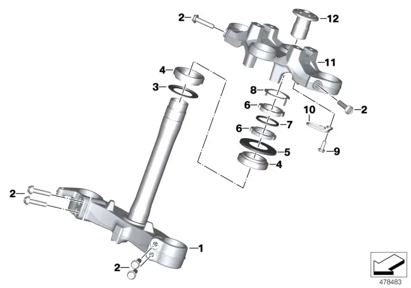 BMW Gabelbrücke oben K83 31428404205