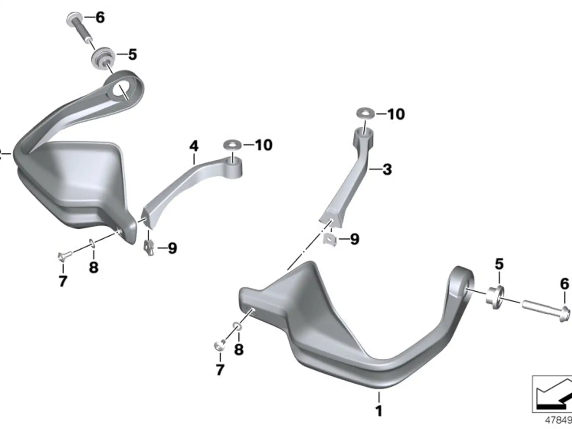 BMW Handschutz links K80 K81 K82 K84 32718563803