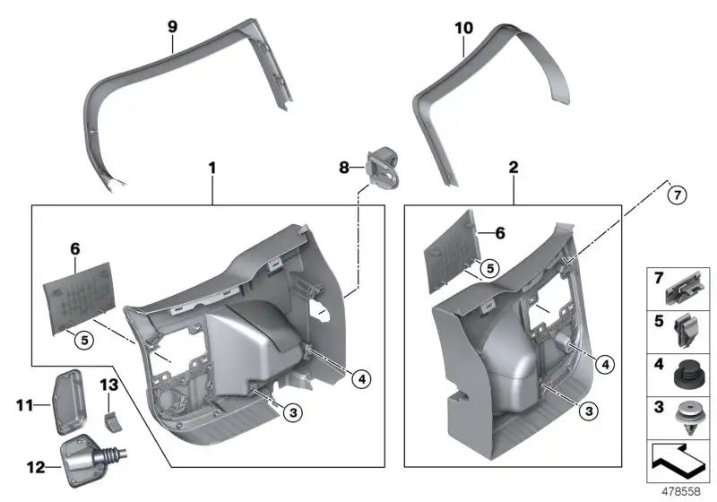 BMW Lampenservicedeckel links außen F54 51417363849