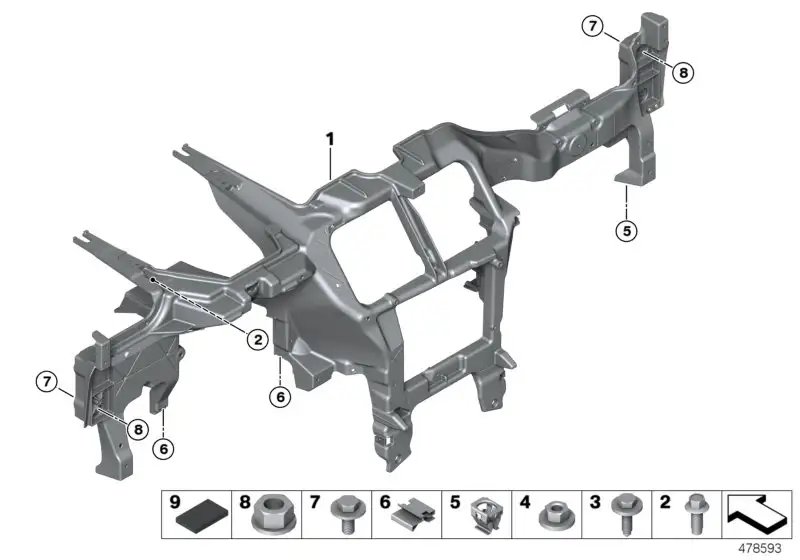 BMW Träger Instrumententafel F15 F16 F85 F86 51459258546