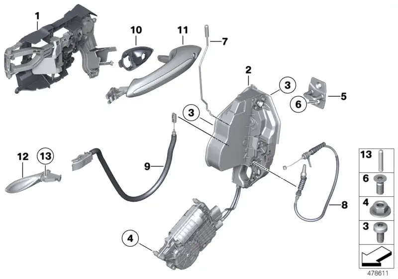 BMW Betätigungsstange links F10 F11 51217175647 - 5er
