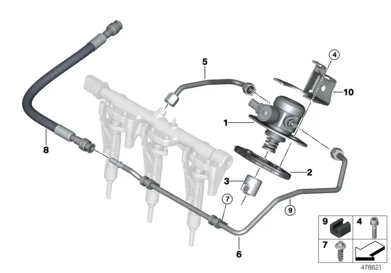 BMW Hochdruckpumpe F39 F20 F44 F45 F46 F48 F97 F98 G01 G02 G05 G0