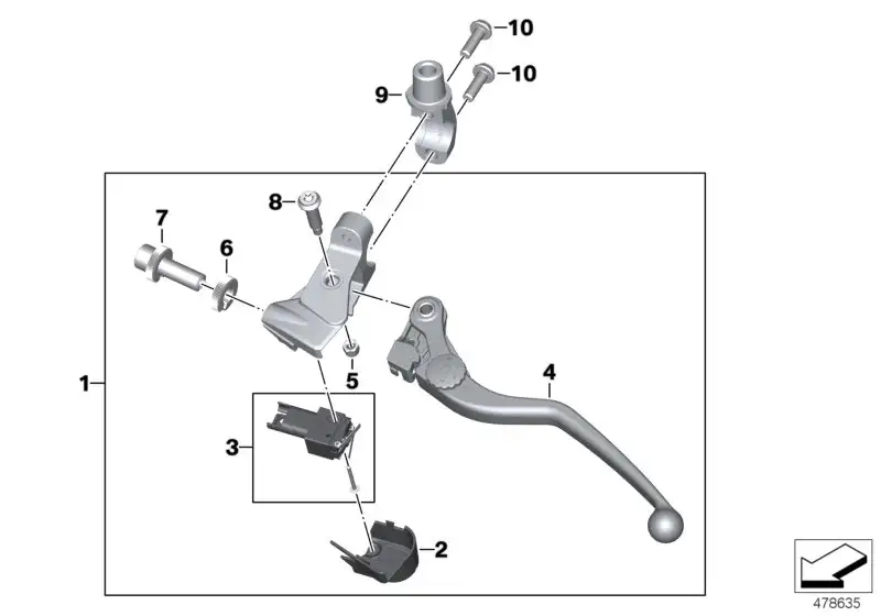 BMW Kupplungsarmatur 32725A7C267 - Bildposition 01