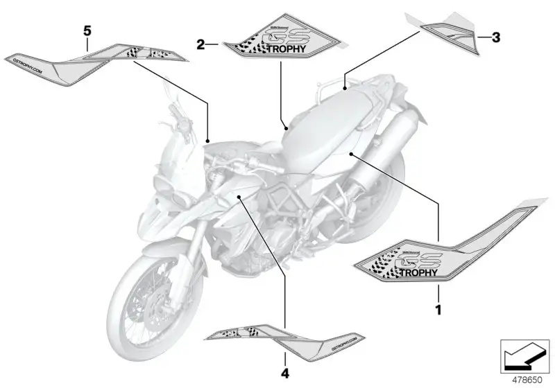 BMW Dekor Seitenverkleidung links K72 51148565923