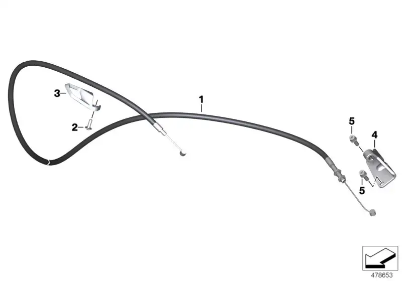 BMW Halter Kupplungszug K46 32738550034 - Bildposition 03