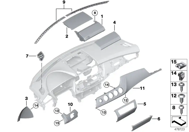 BMW Ablagefach I-Tafel oben E89 51459150280