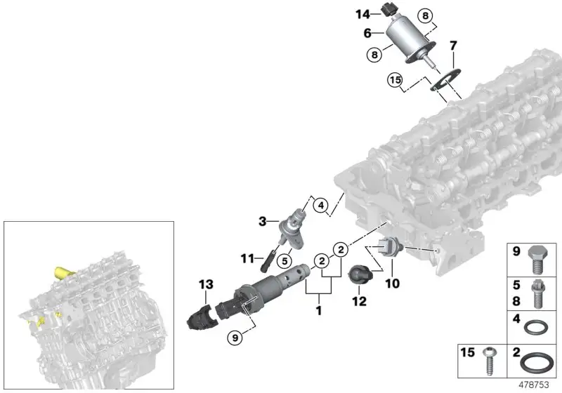 BMW Schraube E60 E61 E63 E64 E65 E66 E70 E81 E82 E83 E84 E85 E86