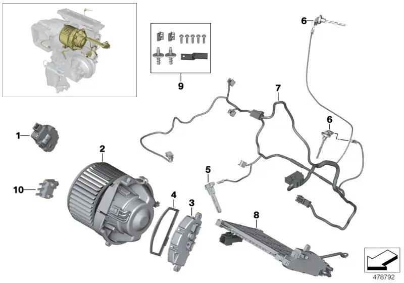 BMW Gebläse F39 F20 F44 F45 F46 F48 64119297752