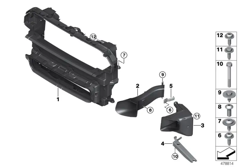 BMW Luftführung Bremse links F60 51747439129
