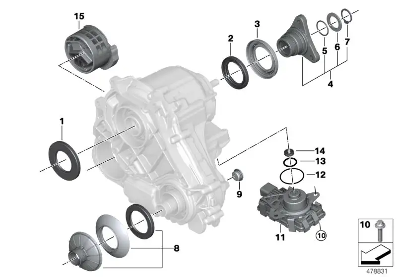 BMW Satz Abtriebsflansch 27108058653 - Bildposition 04