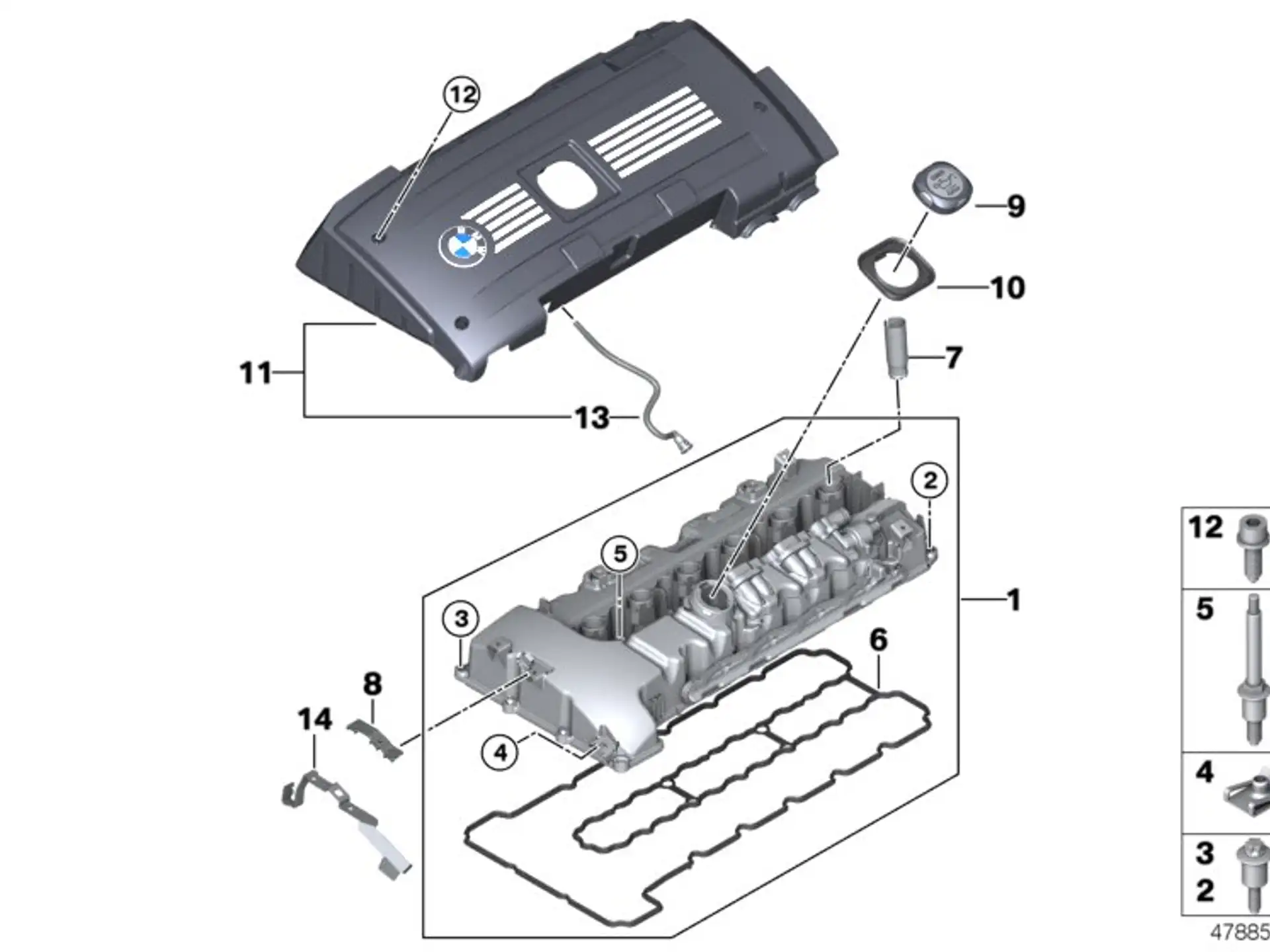 BMW Zündspulenabdeckung E71 F01 F02 11127578858