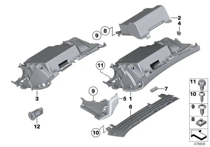 BMW Clip Blechmutter E61 E89 E90 E91 E92 E93 F01 F02 F04 F97 F98