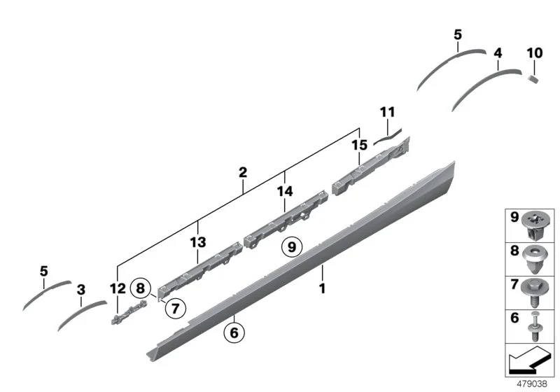 BMW Spreizmutter F20 F21 F22 F23 F30 F31 F32 F33 F34 F36 F80 F82 F83 F87 F87N 07149248255