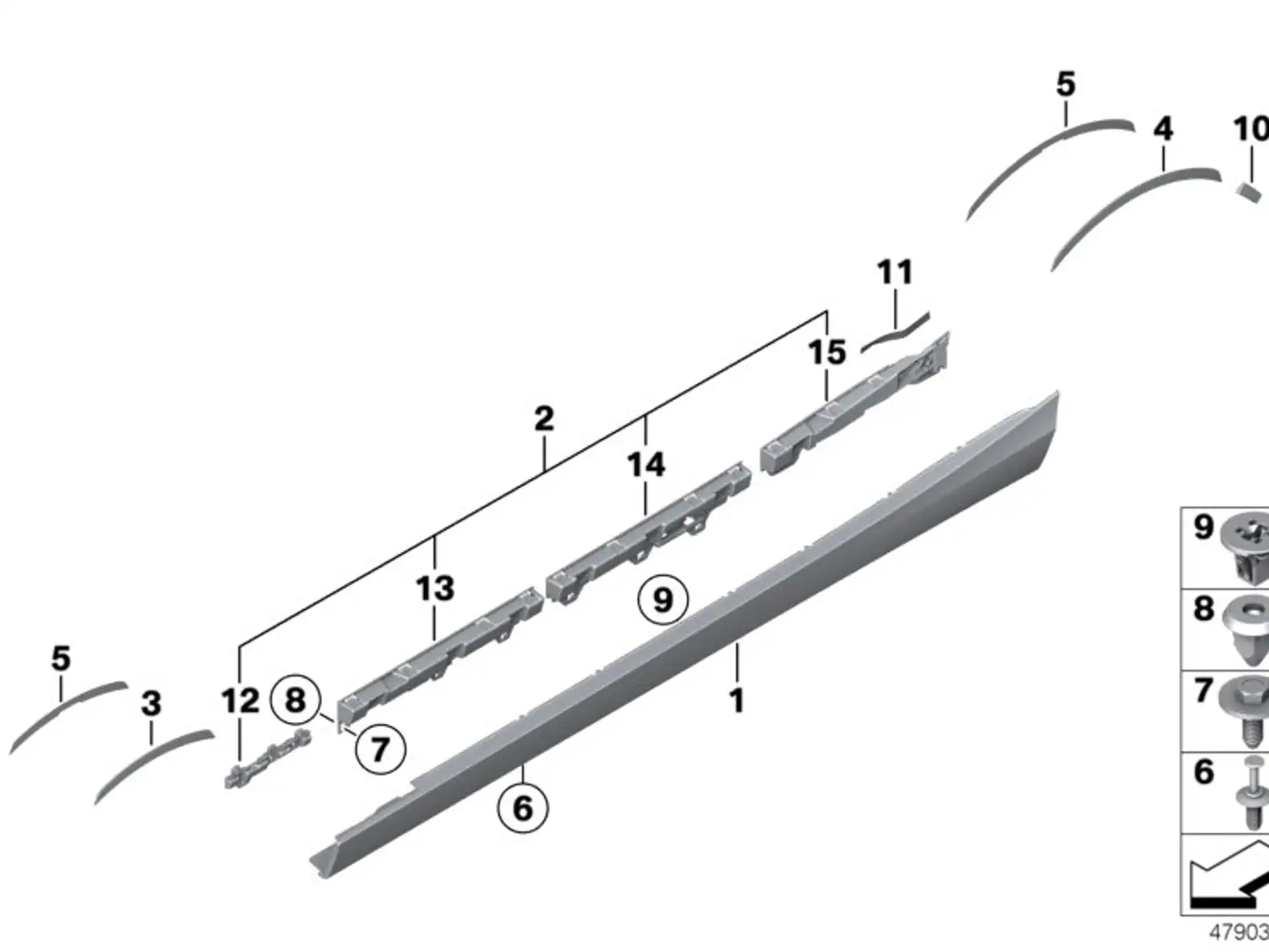 BMW Spreizmutter F20 F21 F22 F23 F30 F31 F32 F33 F34 F36 F80 F82 F83 F87 F87N 07149248255