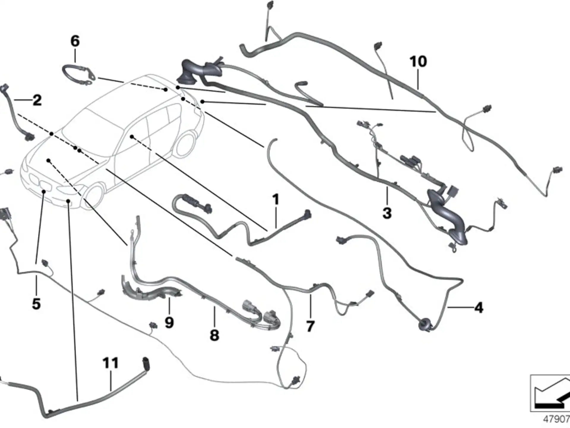 BMW Verbindungsleitung Rückfahrkamera F20 F21 F22 F80 F82 F83 F87 F87N 61129389656
