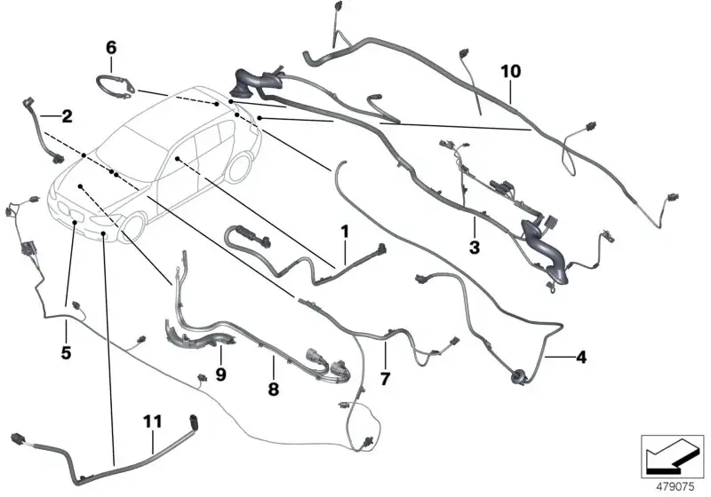 BMW Kabelsatz Frontschürze F34 61129326082 - 3er F34