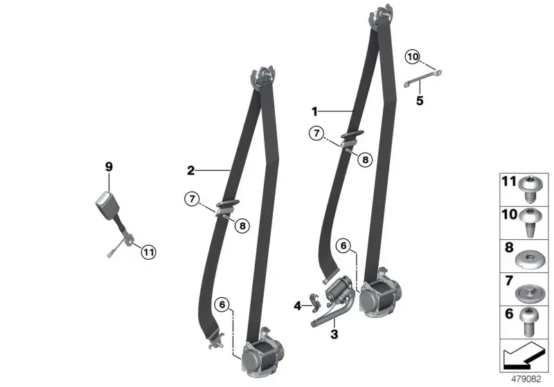 BMW Obergurt vorn links F15 F16 F85 F86 72117343633