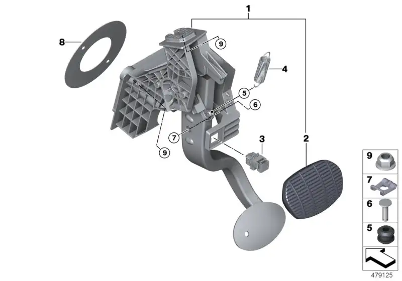 BMW Pedalüberzug 35206860692 - Bildposition 02