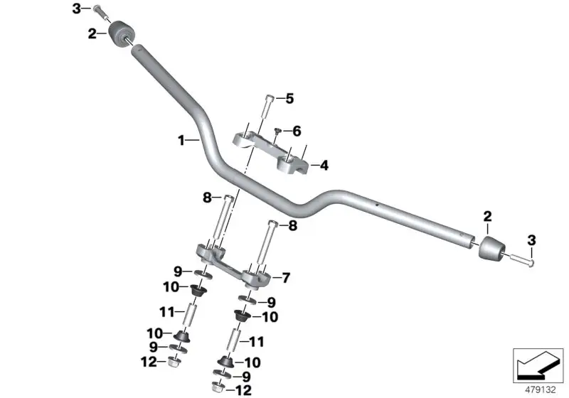 BMW Gummilager K02 K03 32717725734