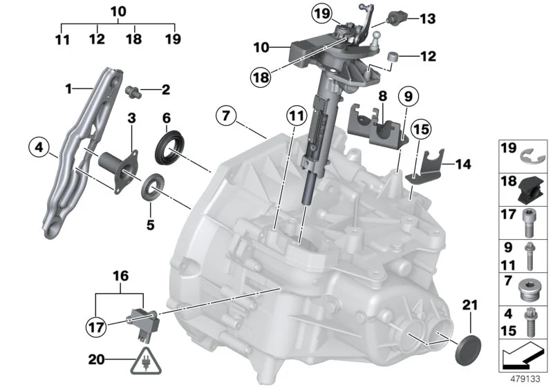 BMW Wellendichtring Abtriebswelle R50 R52 R55 R56 R57 R58 R59 R60 R61 23117545082